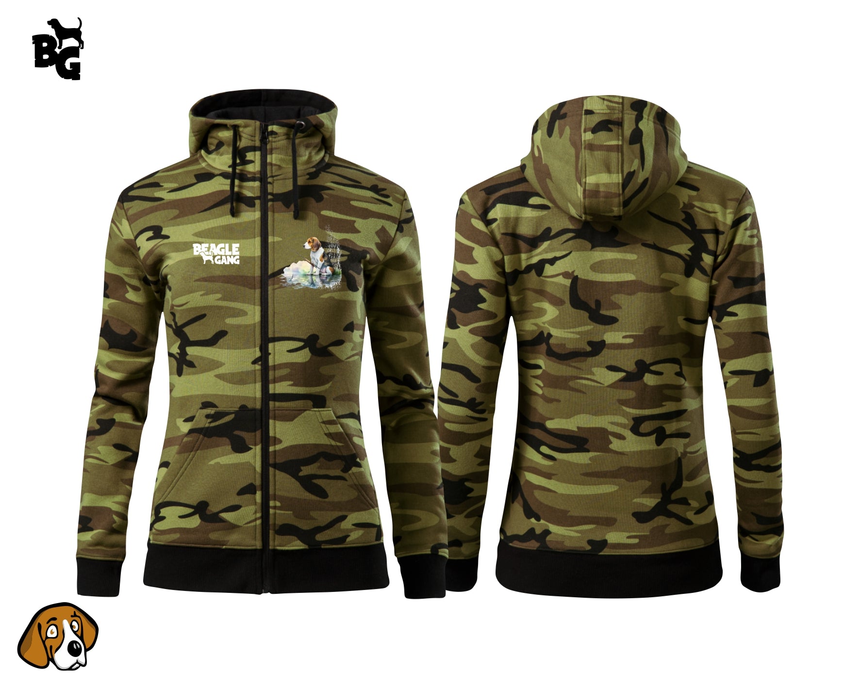 Dámská Mikina Camo Zipper BG Rybář