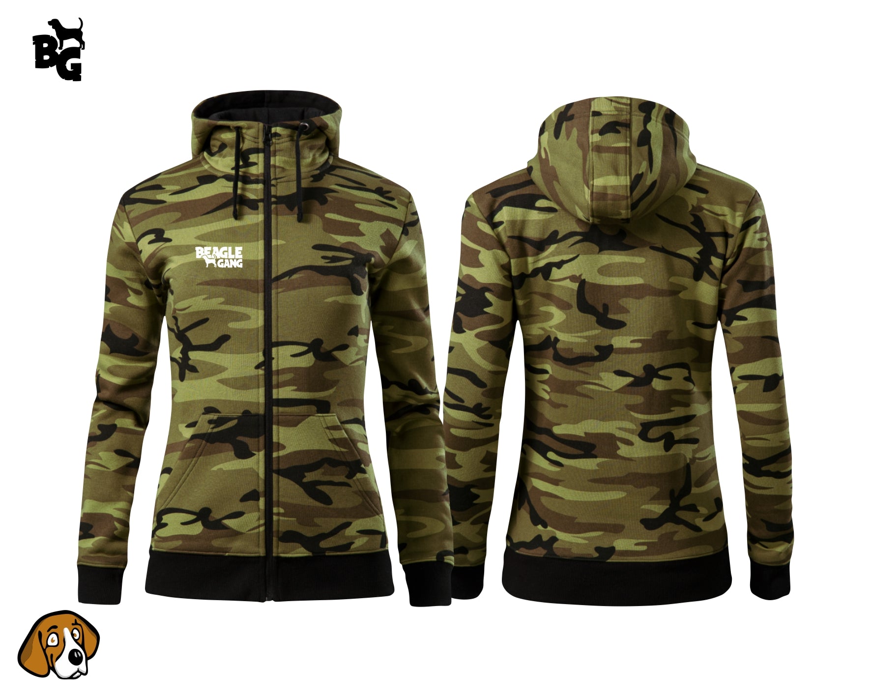 Dámská Mikina Camo Zipper BG Small