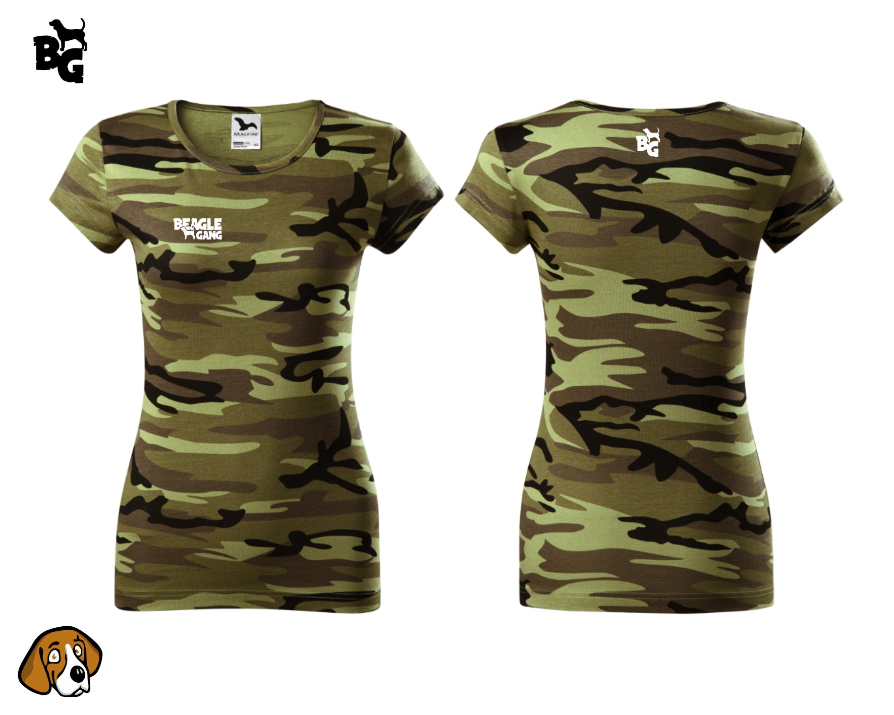 Dámské Tričko Camouflage BG Small