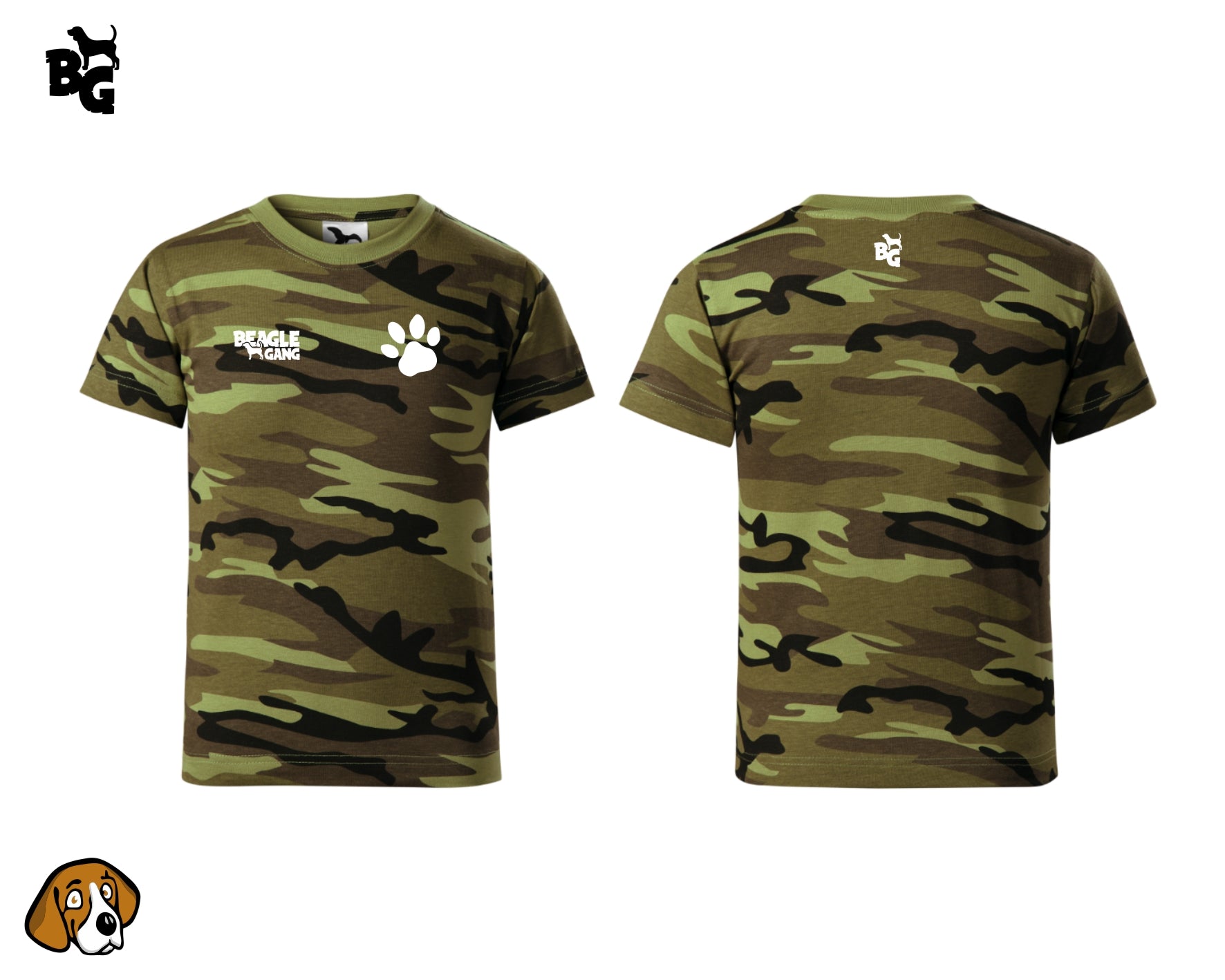 Dětské Tričko Camouflage BG Tlapka Small